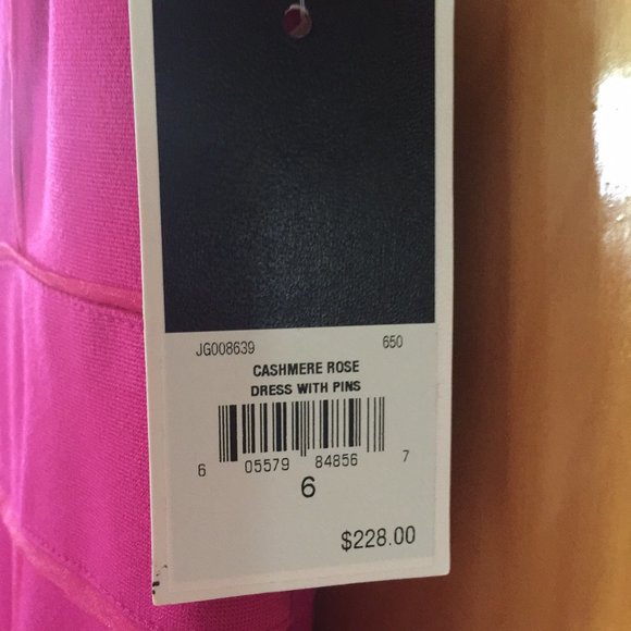 JUICY COUTURE BROOCH DETAIL PINK PONTE DRESS size 6 ~ RETAIL $228 - Picture 11 of 11